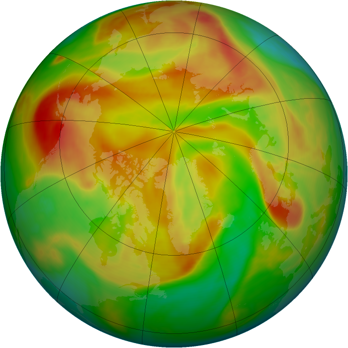 Arctic ozone map for 29 April 2006